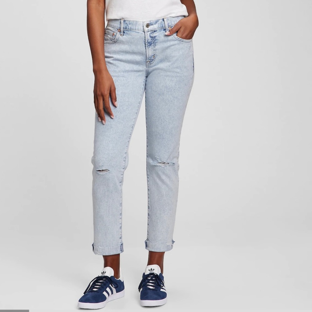 Gap Girlfriend Distressed Jeans